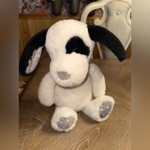 Worlds Softest Plush HTF Lovey Security Puppy Dog Black White Gray Star Beverly